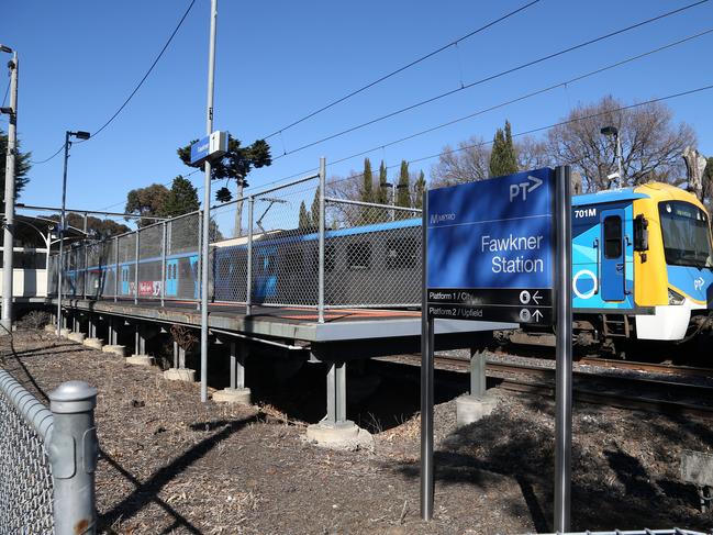 Fawkner is one of the five stations effected. Picture: Hamish Blair