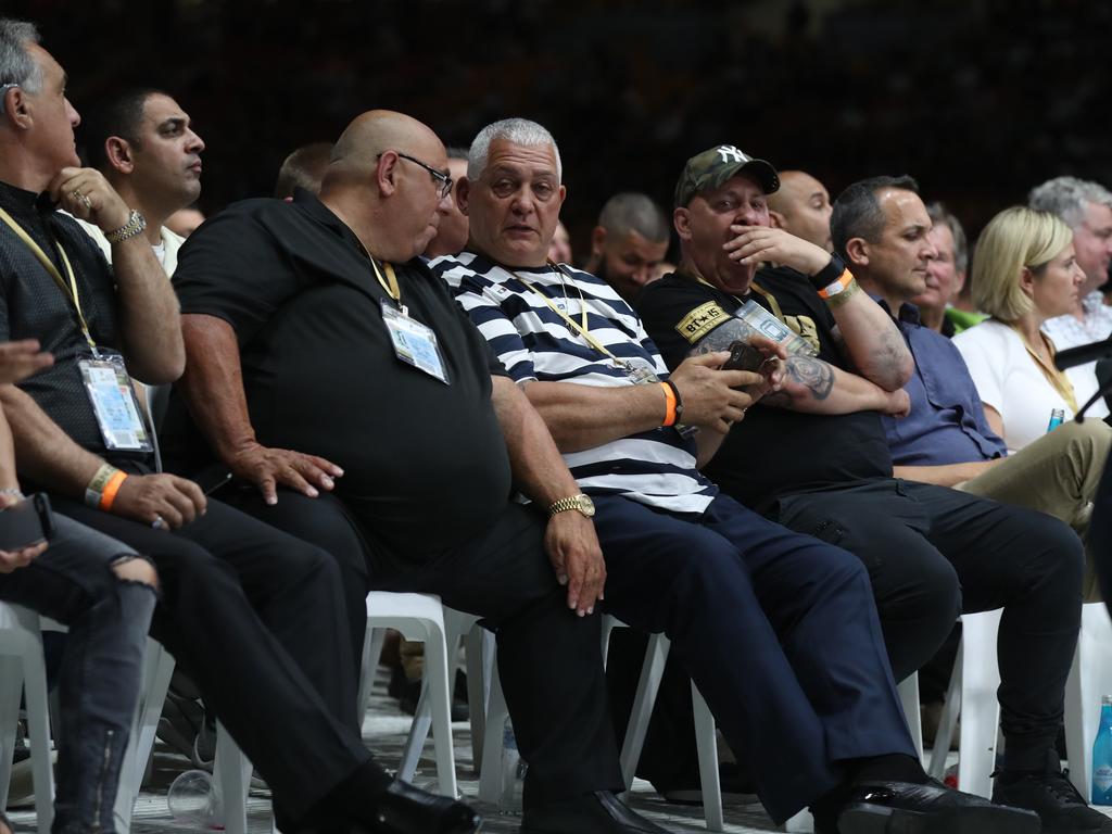 Underworld figure Mick Gatto at Horn-Mundine at Suncorp Stadium. Picture: Annette Dew