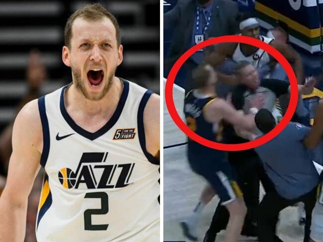 Joe Ingles was right in the thick of things.