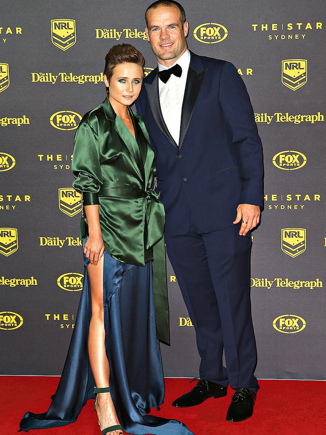 Tessa James and hubby Nate Myles. Picture: Don Arnold/Getty Images