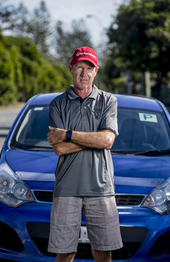 Bilinga resident Warren Baker said council’s parking permit policies need to be reviewed. His daughter received a parking ticket outside their Golden Four Drive property because the family is ineligible for a permit. Picture: Jerad Williams