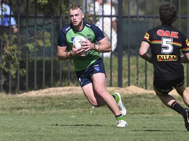 CANBERRA, AUSTRALIA, NewsWire Photos. MARCH 9, 2024: UNE SG Ball Cup - NSWRL Junior Reps Round Six Canberra Raiders vs Penrith Panthers at Raiders Belconnen in Canberra. Picture: NCA NewsWire / Martin Ollman