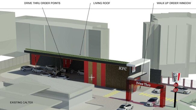 Artist's impression of a proposed drive-through only KFC in Kellyville Ridge. Picture: Supplied