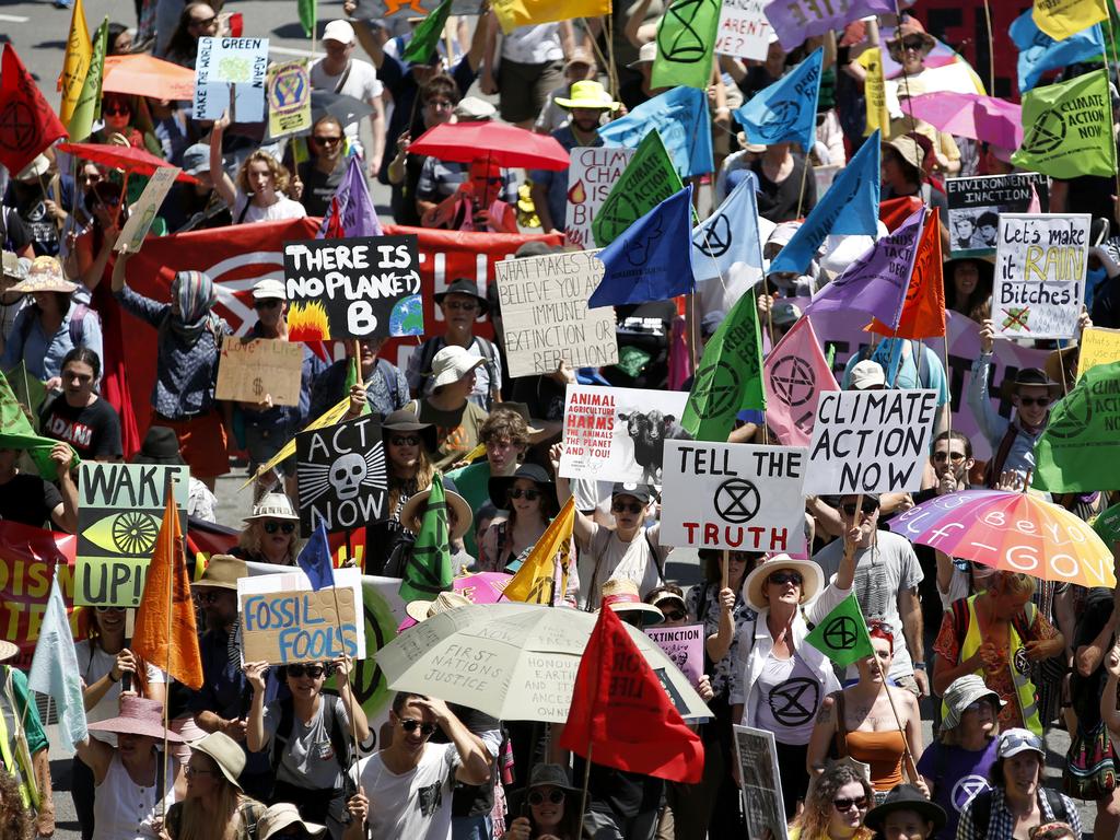 Extinction Rebellion ‘spring rebellion’ protests in Brisbane. Picture: Regi Varghese/AAP