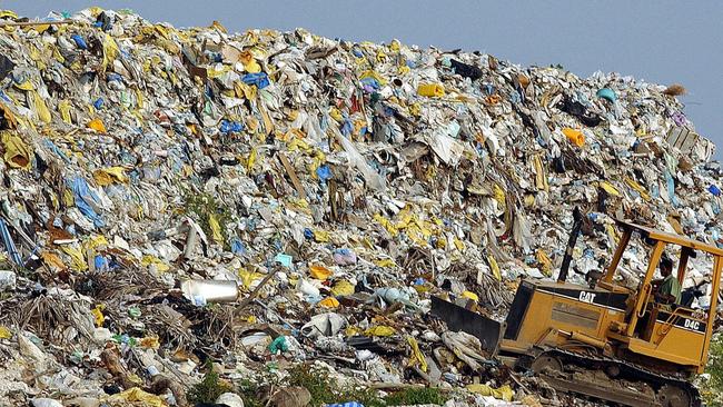 Thilafushi, an islet created from a rubbish dump, seen here in 2005, is now being connected to the capital by a new Chinese bridge. Picture: AFP Photo/Sena Vidanagama