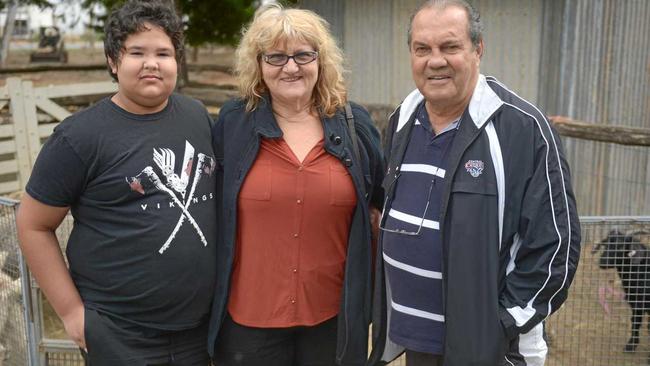 Malachi Hill, Robyn Groundwater and Ian Thinee at the Heritage Village. Picture: Jann Houley