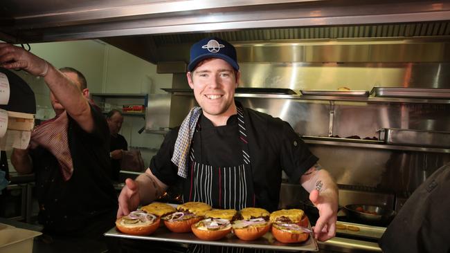 Issac Martin has almost 30,000 Instagram followers and is a competitive eater. He works in the kitchen at Goodtime Burgers Warwick Farm. Picture: Robert Pozo