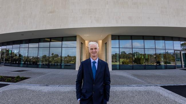 Adelaide Cemeteries CEO Michael Robertson in front of the new Evergreen development at Enfield Memorial Park. Picture: Kelly Barnes