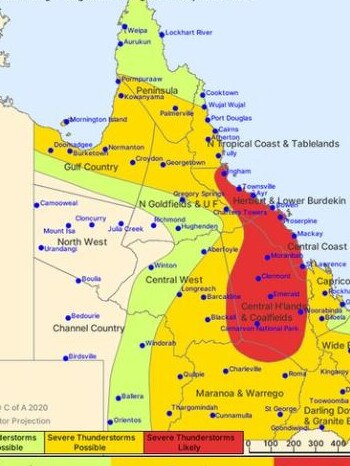 Severe thunderstorms are expected across most of Queensland tomorrow and into Saturday.