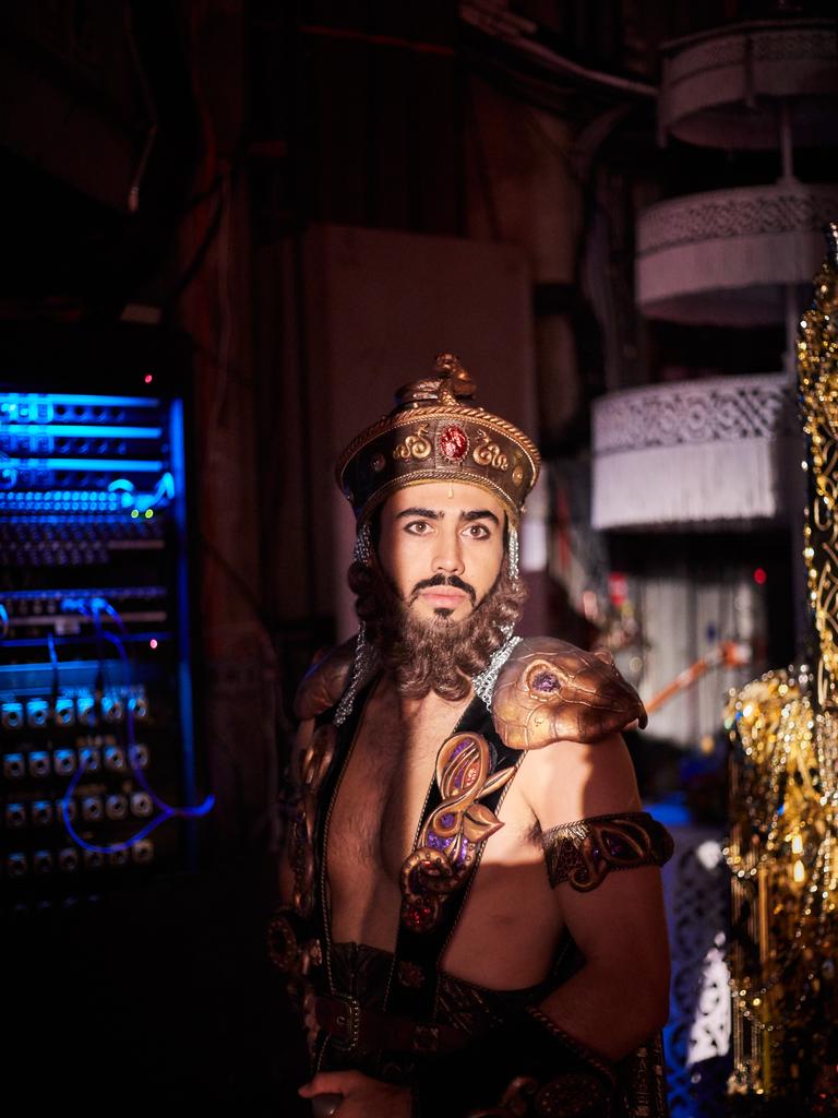 Behind the scenes at Disney's Aladdin at the Festival Centre in Adelaide, Wednesday, April 24, 2019. Picture: MATT LOXTON