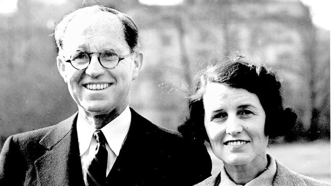 Joseph Kennedy and wife Rose. Joseph died the year after the letter was written. Picture: News Corp