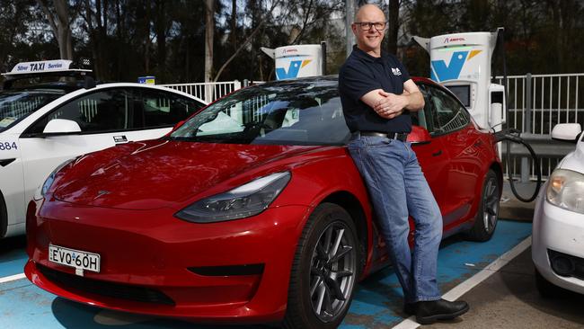 EV owner Michael Day says there need to me more charging points. Picture: Richard Dobson