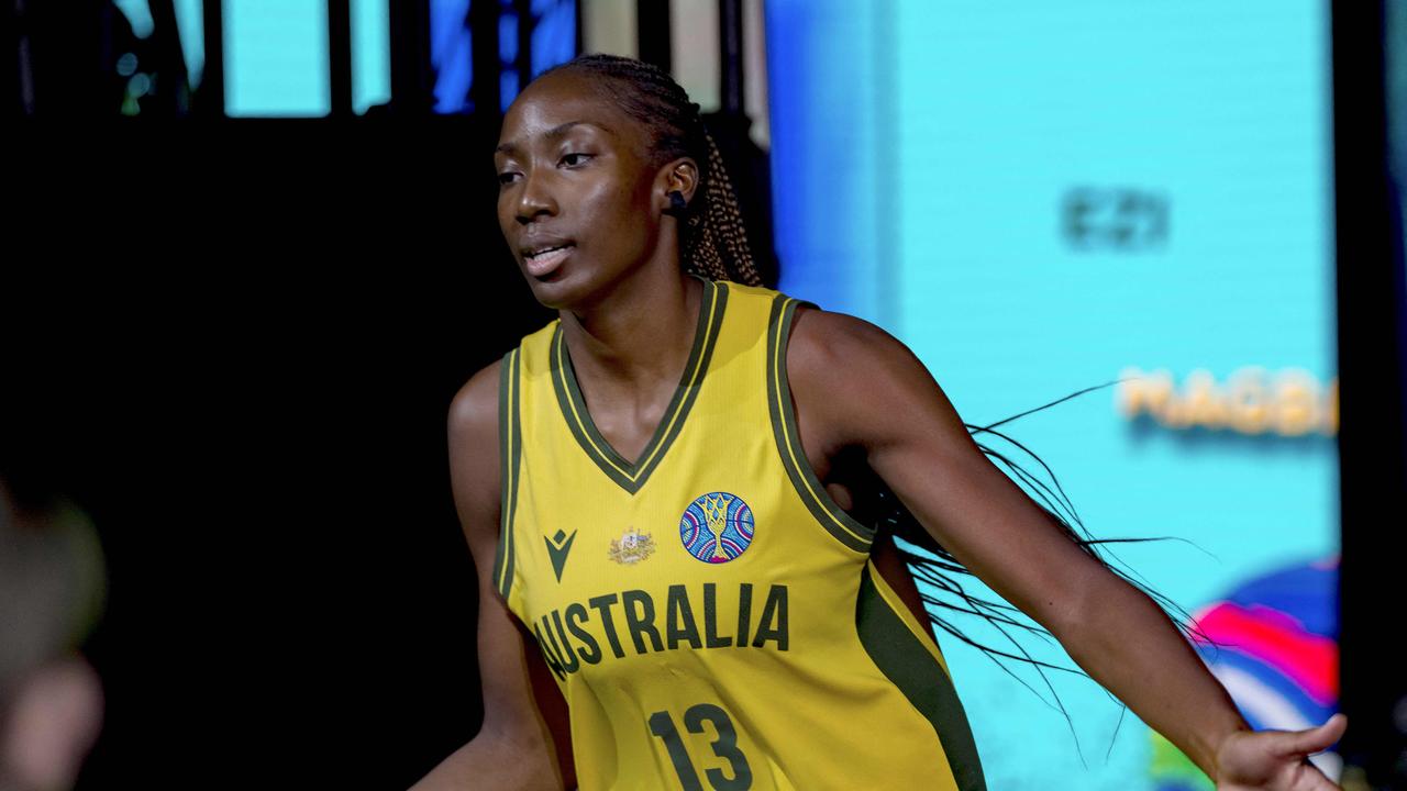 Australia's Ezi Magbegor. Photo by Andy Cheung / AFP.