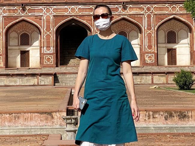 Stephanie Raison had made it through 100 days of India’s first lockdown when government eased COVID restrictions meant she could walk again on the streets of New Delhi. Picture: Supplied