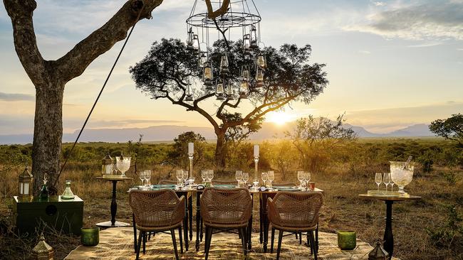 Alfresco dining at the lodge. Picture: supplied.