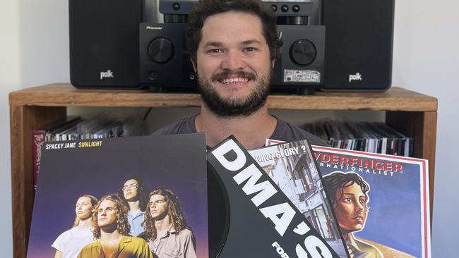 Blake White, 24, loves collecting vinyls.