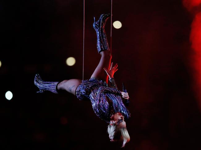 She was suspended metres above the ground. Picture: Getty Images