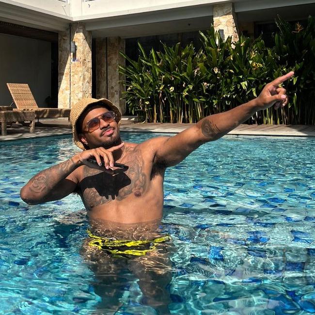 Ezra Mam poolside in Bali. Picture: Instagram.