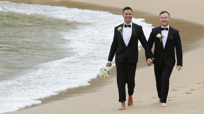 The newlyweds met at the Steyne Hotel. Picture: Adam Ward