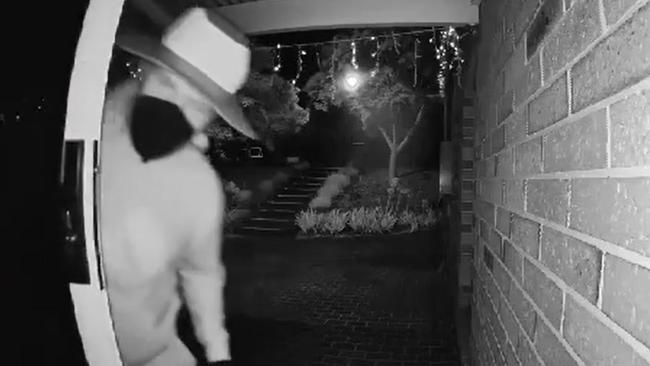 Security footage at a Bell Post Hill home captures a man attempting to gain access to their home.