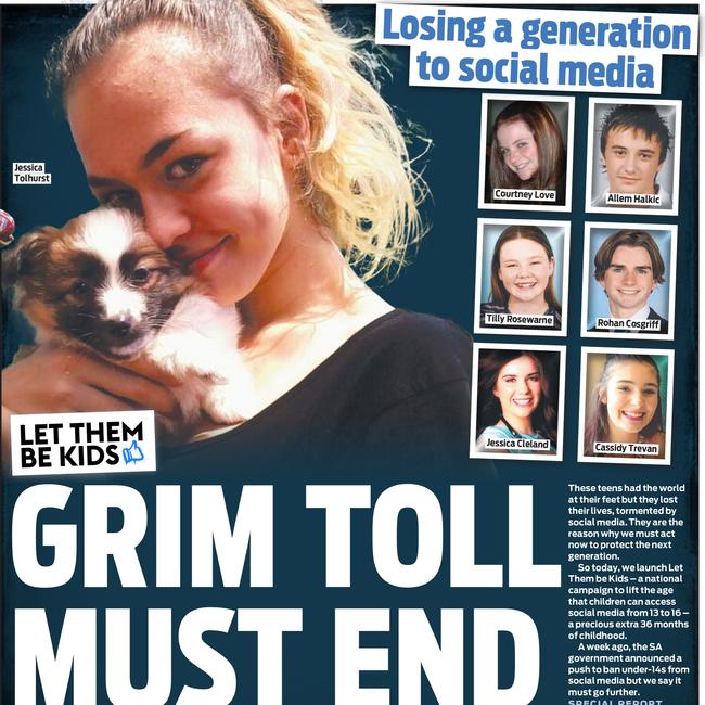 News Corp’s Let Them Be Kid campaign led to changes to laws to keep children under 16 from having social media accounts to prevent bullying.