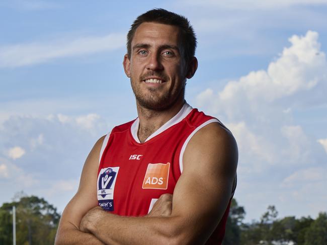 Ants leader Liam Mackie at the season launch. Photo: Graham Denholm/AFL Photos/via Getty Images