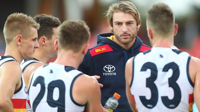 Injured Adelaide defender Daniel Talia.