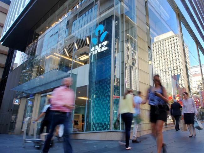 13/02/2016: Generic picture of ANZ Bank branch, Sydney. Hollie Adams/The Australian