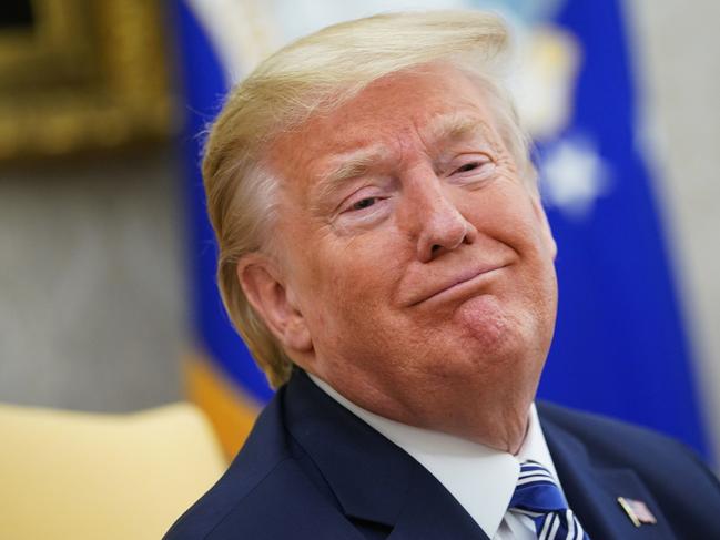 Trump at a meeting with DeSantis in the Oval Office in 2020. Picture: Mandel Ngan / AFP