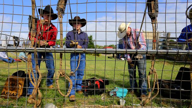 The guys prepare for the action. Picture: Nathan Edwards