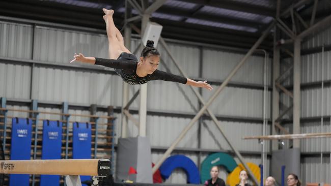 Action from the 2024 Northern Territory Gymnastics Championships at Woolner, Darwin. Picture: Karen Fowler.