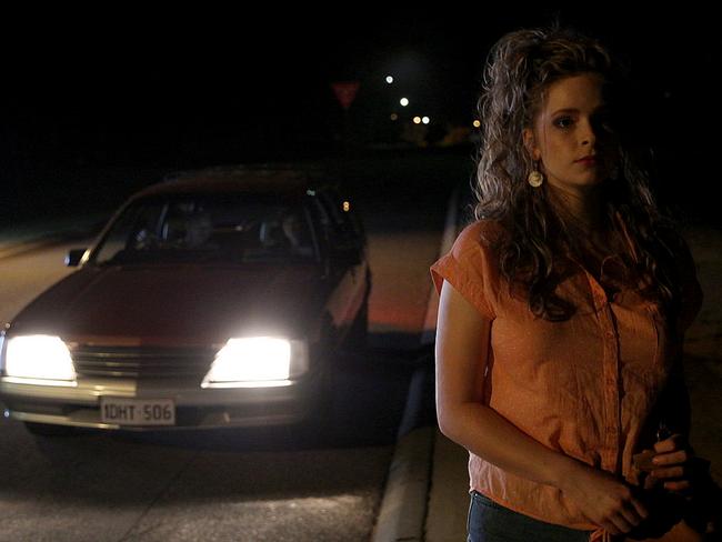 Ashleigh Cummings in a scene from the film Hounds of Love.