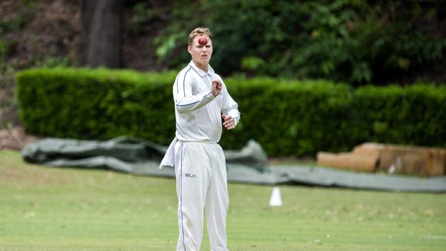 Jacob Verstegen of Churchie earlier in the season. (AAP Image/Renae Droop)