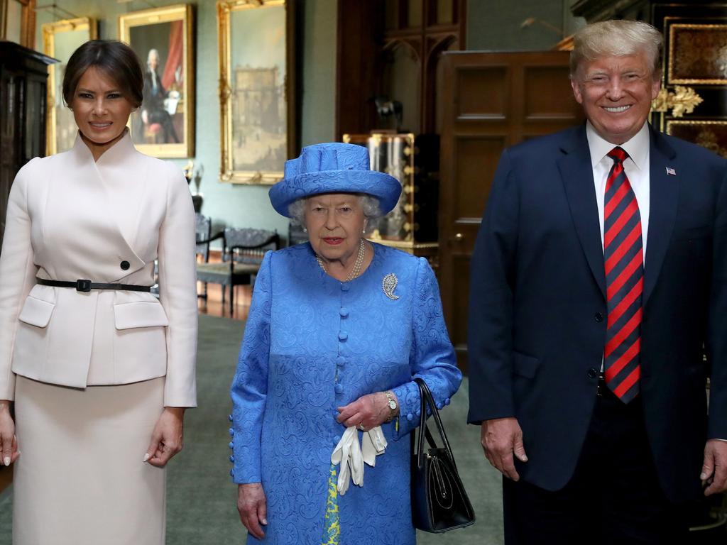 Mr Trump has weighed in on Britain’s Brexit crisis just days before he begins his state visit to the UK hosted by Queen Elizabeth II. Picture: Steve Parsons/AFP