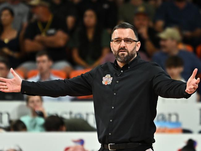 Taipans Head Coach Adam Forde has called out his players for a “lack of maturity” during the sides loss to the Adelaide 36ers. (Photo by Emily Barker/Getty Images)