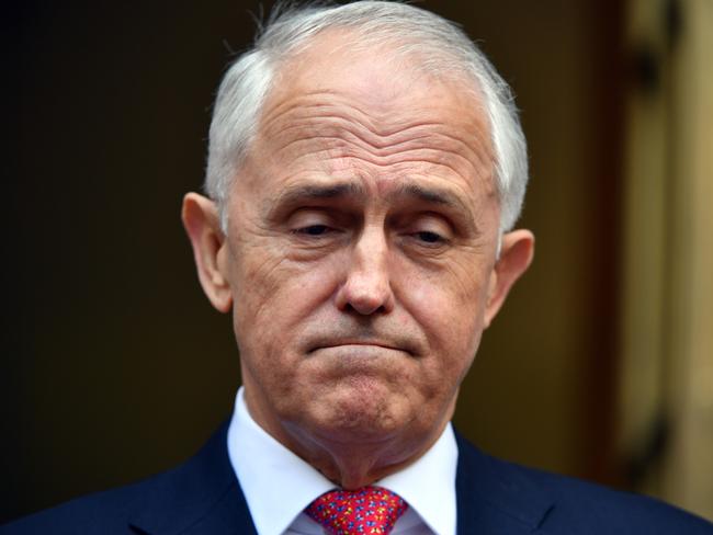 Malcolm Turnbull faces the media. Picture: AAP Image/Mick Tsikas