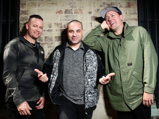 Hilltop Hoods add another APRA to their collection for Urban Work of the Year. Picture: Tim Hunter.