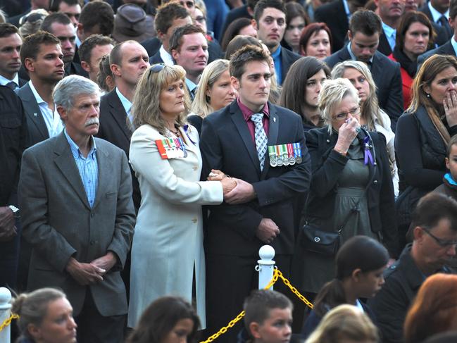 Mother of Corporal Scott Smith at the North Bondi RSL ANZAC Day Dawn Service.