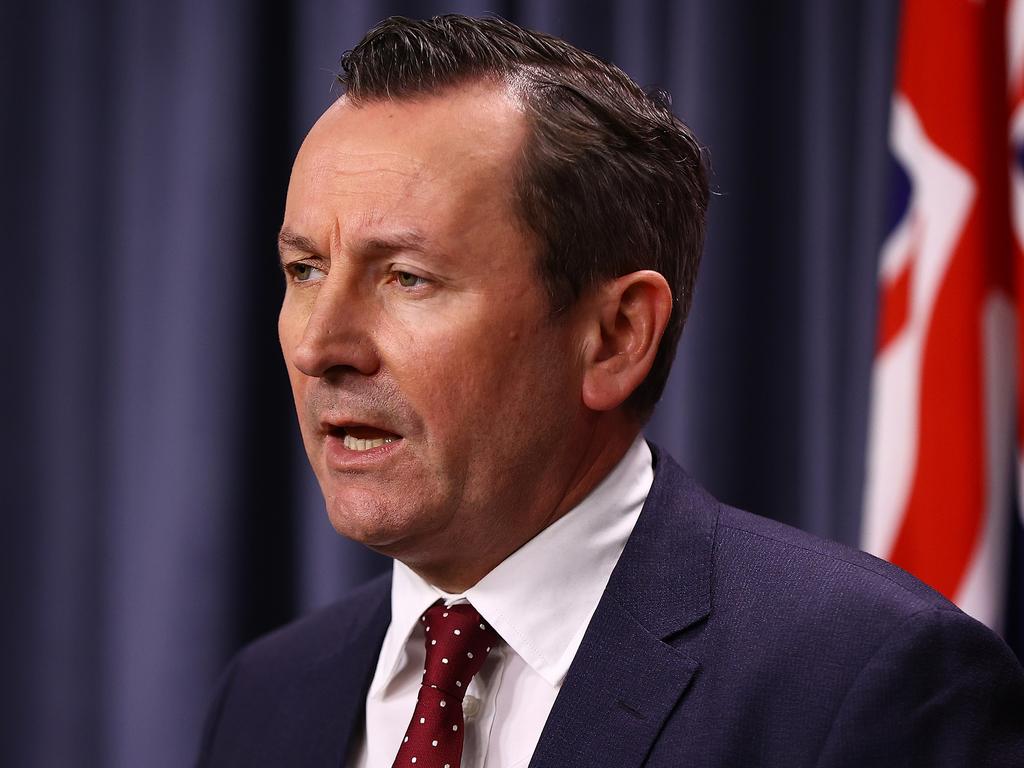 WA Premier Mark McGowan revealed two new cases remained a mystery and one person was infectious in the community. Picture: Paul Kane/Getty Images