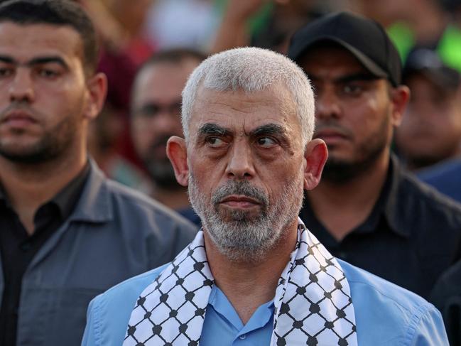 Hamas leader Yahya Sinwar is believed to be in either Khan Yunis or a tunnel underneath it. Picture: AFP