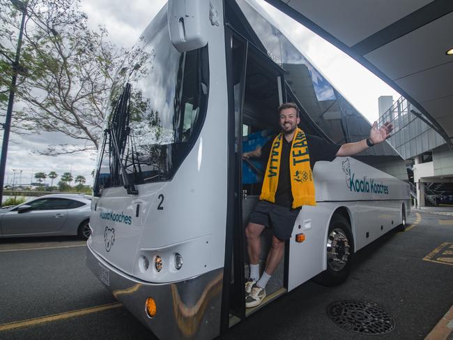 The Director of  Sporting Globe Mark Vigus  will be running buses to Robina Stadium when the Subway SoccerooÃs take on Bahrain on Thursday September 5.Picture: Glenn Campbell