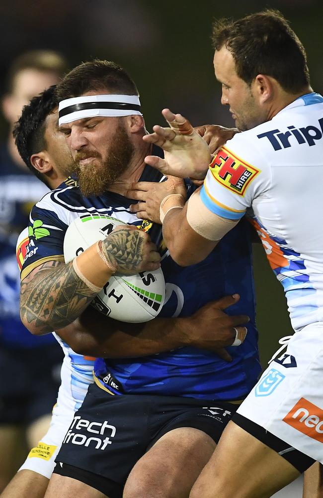 Josh McGuire before a calf injury forced him from the field. Picture: Ian Hitchcock/Getty Images