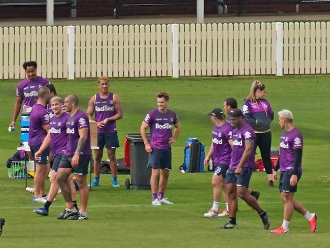 A general view during a Melbourne Storm NRL training session at Albury Sports Ground in Albury, Wednesday, May 6, 2020. (AAP Image/Scott Barbour) NO ARCHIVING