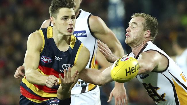 Jake Kelly is having a brilliant year for the Crows. Picture: Sarah Reed