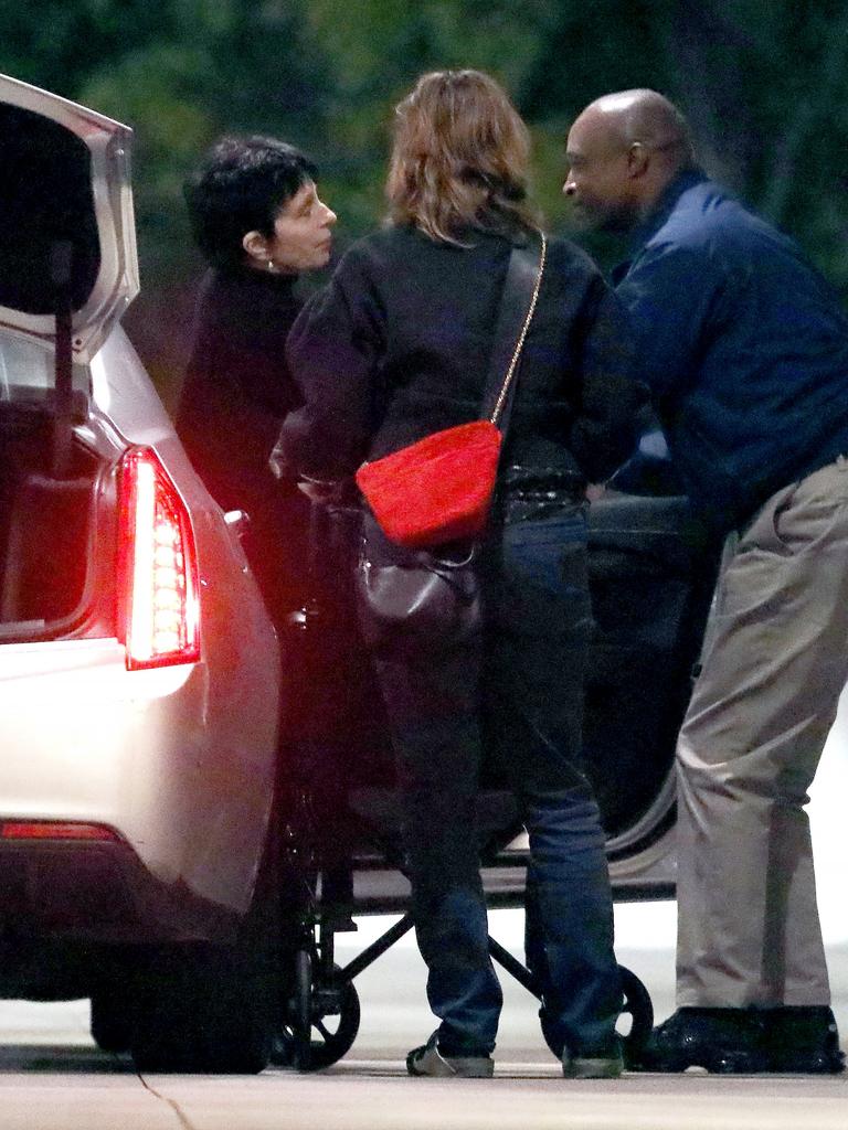 Liza gets helped out of her car. Picture: Coleman-Rayner