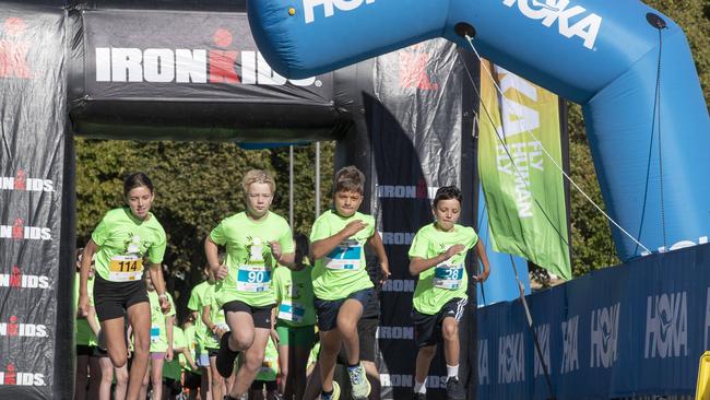 IRONKIDS Tasmania race start at PW1. Picture: Chris Kidd
