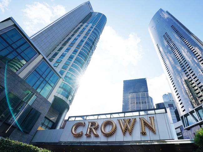 A general view is seen of Crown Casino in Melbourne, Thursday, April 16, 2020. Crown Resorts has stood down 95 per cent of its workforce - more than 11,500 staff - after coronavirus restrictions affected its casinos in Melbourne and Perth. (AAP Image/Michael Dodge) NO ARCHIVING