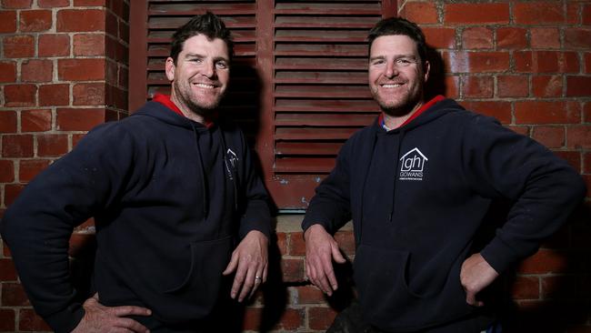 Central District twins Chris and James Gowans were inducted into the SANFL Hall of Fame in 2014. Picture: Sarah Reed