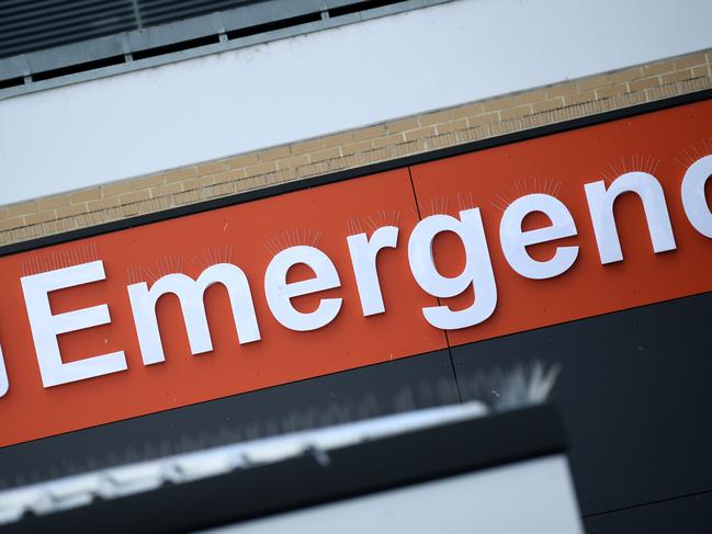 SYDNEY, AUSTRALIA - NCA NewsWire Photos OCTOBER, 01, 2020: Emergency signage at the expanded emergency department at Bankstown-Lidcombe Hospital in Sydney. Picture: NCA NewsWire/Joel Carrett