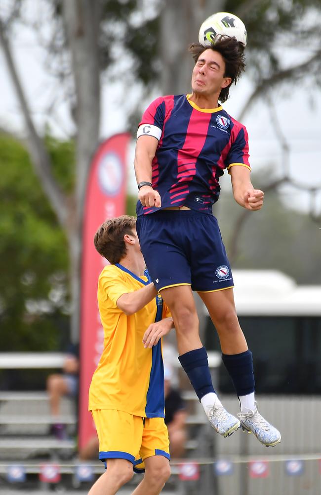 GPS first XI soccer, Brisbane SHS v Toowoomba Grammar. Saturday April 29, 2023. Picture, John Gass